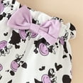 thumbnail image 7 of TOWED22 Baby Girl Clothes Summer Outfits Newborn Romper Ruffle Sleeve Infant Flower Shorts with Bow Headband Set 0-18 Months(Purple,0-3 M), 7 of 7