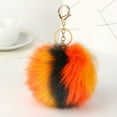 thumbnail image 6 of Yesbay Multi Color Faux Fur Fluffy Ball Key Chain Car Keyring Bag Hanging Pendant Gift,Key Chain, 6 of 7