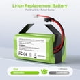 thumbnail image 4 of 14.4V 5000mAh Replacement Battery for Shark Ion Robot RVBAT850 RVBAT700 - Compatible with RV750 RV850 R75 R85 RV720 RV1000S RV101AE RV700_N RV720_N, 2-in-1 Connector, 4 of 10