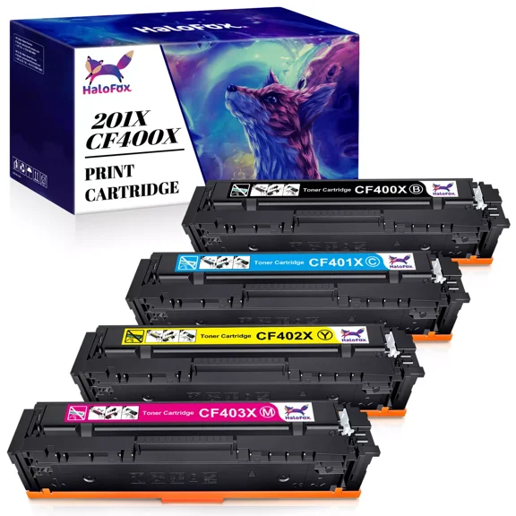 4pk High Yield CF400X 201x Toner for Color Laserjet Pro M277n M252 M277dw