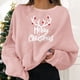 thumbnail image 1 of Sudaderas para mujer, suéteres navideños para fiestas, divertidos, con estampado gráfico, cuello redondo, manga larga, regalos, camisa, sudaderas con capucha de moda, top, 1 of 8