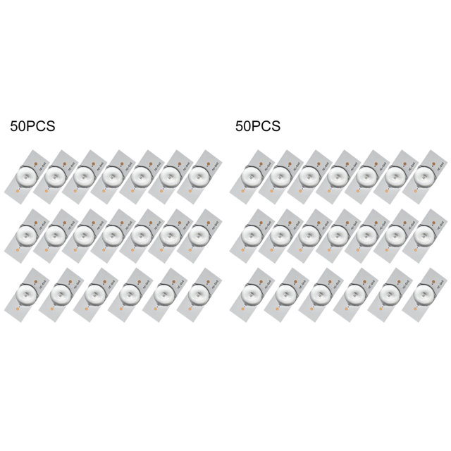 Cuentas Lámpara LED SMD Con Filtro Lente Óptica para Televisor 32 A 65 Pulgadas (50 Piezas Redondas 3 V)