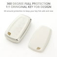 thumbnail image 2 of OFFCURVE for Ford Key Fob Cover with Keychain,Car Key Case Shell Protector Holder 5 Buttons for Ford Explorer Fusion Escape Edge Expedition Mustang F150 F250 F350 F450 F550 Bronco, White Sliver, 2 of 6