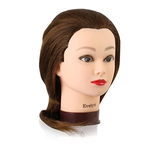 Mannequin Head With 100 Human Hair 22 Inches Long Auburn Shade