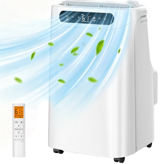 Lcxmtv 12000 BTU Portable Air Conditioner, 3-in-1 AC Unit for Bedroom, Cools up to 500 Sq.Ft, White