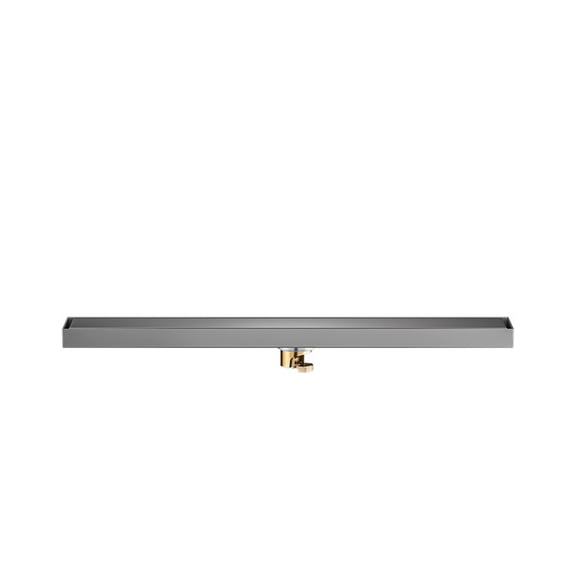 Linear Shower Drains for Tile, 2 in 1 Stainless Steel Shower Floor Drain with Tile Insert Grate, Rectangle Grey Shower Floor Drain