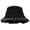 Black, variant on Unisex Distressed Denim Bucket Hat Fringe Edge All-Season Hat Solid Color Versatile Streetwear Headwear