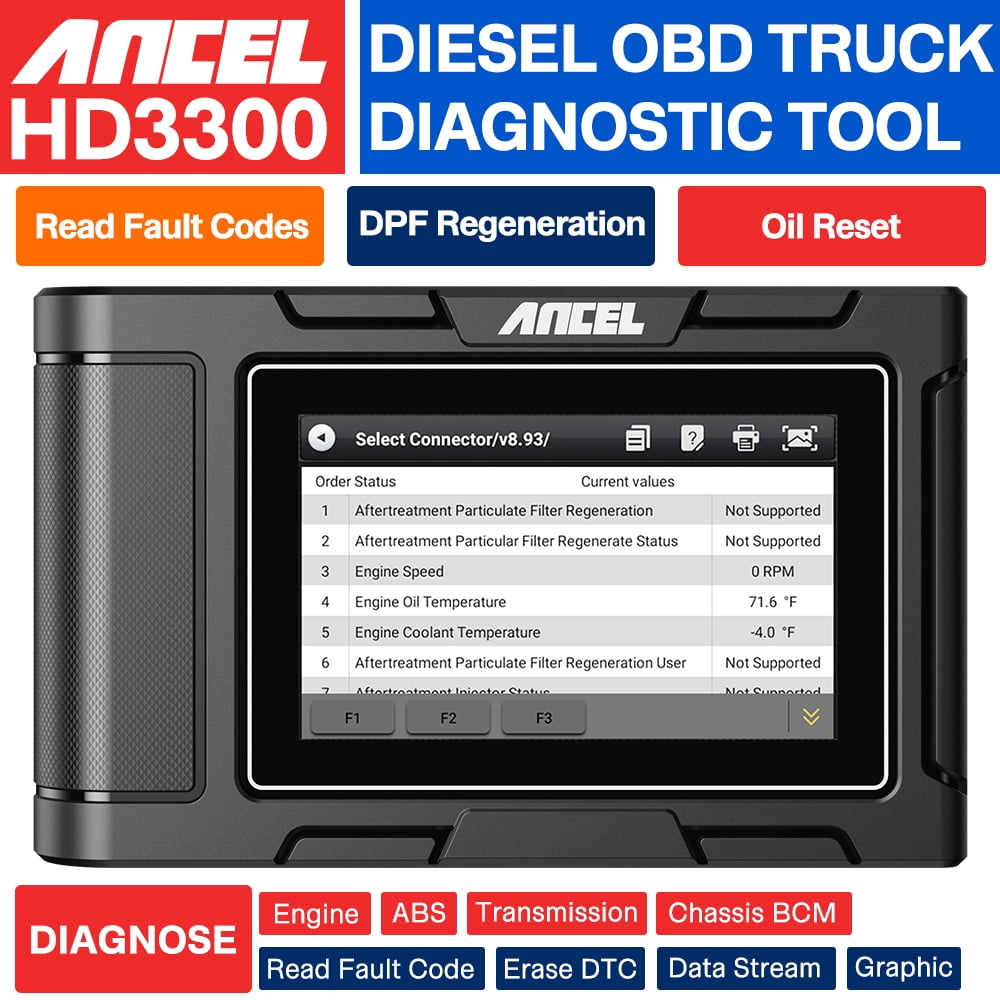 Diesel Heavy Duty Truck Scanner DPF Regen HD OBD Car Code Reader Diagnostic Tool 