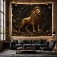 thumbnail image 6 of Golden Lion on Celestial Constellation Background, Mystical Celestial for Astrology Enthusiasts, Zodiac Wall Art, Birthday Gift Tapestry Wall Hanging for Bedroom and Living Room, 6 of 7