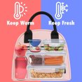 thumbnail image 4 of OPUX Insulated Lunch Box Women Girls Kids, 12-Can Lunch Bag Tote, Pink, 4 of 8