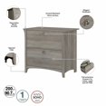 thumbnail image 3 of Bush Furniture Salinas Lateral File Cabinet, 2 Drawer, Driftwood Gray, 3 of 7