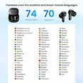 thumbnail image 3 of ANFIER Offline Translator Earbuds M3 Language Translator Device Black Translation Earbuds Support 74 Languages and 70 Accents for iOS and Android (with Offline Translation Black), 3 of 7