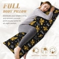 thumbnail image 7 of Naloa Hohey Bee Golden Embroidery Body Pillow Cover, Pillowcases with Hidden Zipper Breathable Long Pillow Case (Pillows are not included,20x54 inch), 7 of 7