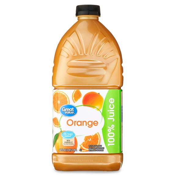 Great Value Orange 100% Juice, 64 fl oz