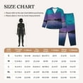 thumbnail image 4 of Yiaed Night At Lake Aurora Print Pajamas Women's Long Sleeve Sleepwear Soft Button Down Loungewear Pjs Lounge Set Nightwear Womens Pajama Pants-X-Large, 4 of 7