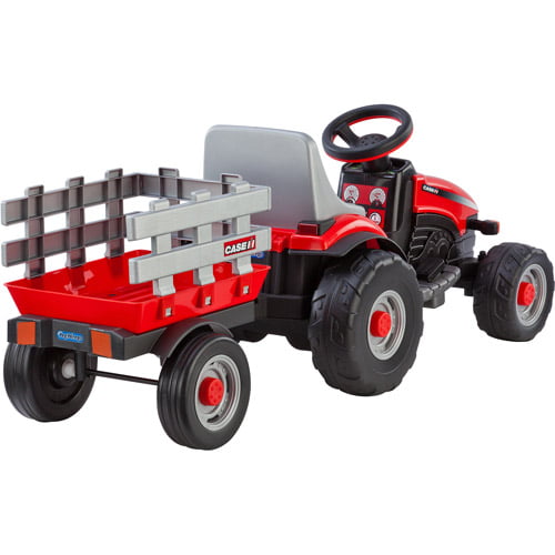 peg perego case ih little tractor and trailer