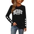 thumbnail image 5 of Lovskoo Christmas Sweater Women Xmas Graphic Tunic Sweatshirt Long Sleeve Crewneck Pullover Top Christmas Clothes, 5 of 9