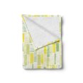 thumbnail image 2 of Abstract Soft Flannel Fleece Blanket, Illustration of Rhythmic and Geometric Pastel Tones Demonstration, Cozy Plush for Indoor and Outdoor Use, 70" x 90", White Yellow and Lime Green, by Ambesonne, 2 of 5