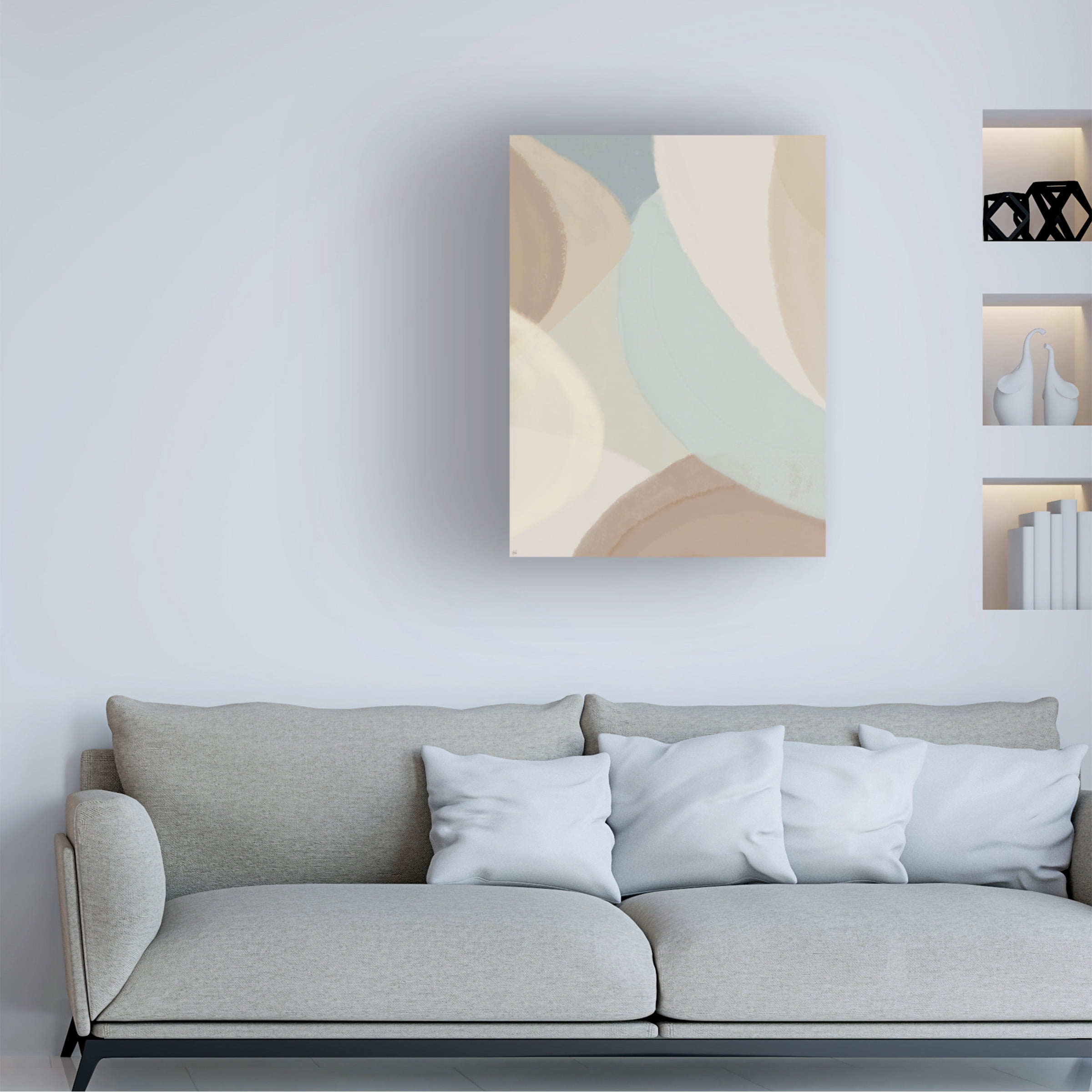 Canvas Wall Art - Line and Brush 'Bows Of Neutral' Wall Art for Living Room, Bedroom, or Office DÃ©cor by Trademark Fine Art - 24 x 32 Inches