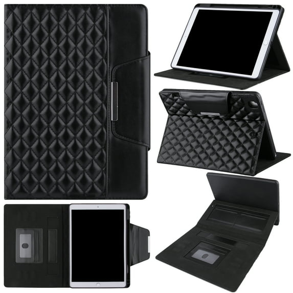 Luxury Leather Case Compatible with iPad 10.9y 2022 PU Leather+Soft TPU with Kickstand Shockproof Full Protection Lanyard Card Slot Case Cover for iPad 10.9y 2022,Black
