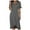 Black, variant on Women's Relaxed Fit Short Sleeve Waisted Midi Flowy A-Line Boho Beach Dress Pink, XXL