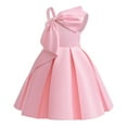 thumbnail image 6 of LYMAYTER Flower Girl Bowknot Princess Dress Kids Baby Halter Pageant Dresses for 2-10 Years Toddler Solid Color Party Gown, 6 of 8
