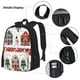 thumbnail image 3 of Disketp Christmas Houses Mochila Estampada de Gran Capacidad con Lonchera y Estuche, Set de 3 Piezas para Estudiantes, 3 of 7
