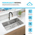 thumbnail image 5 of KBFmore Tight Radius 31 inch 16 Gauge Single Bowl Undermount Kitchen Sink, 5 of 11