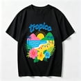 thumbnail image 2 of Womens Graphic Tees Short Sleeve T Shirts | Cotton Loose Casual Tops for Teen Girls, Vintage Tropica Tropical Flower Ocean Graphic T-shirts, 2 of 5