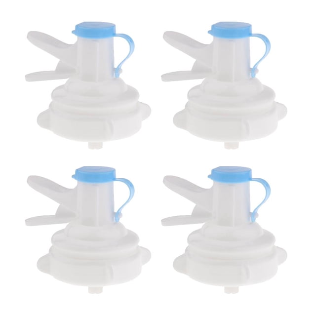 4 válvulas dispensadoras de agua para botella de beber con tapa de corona de 55mm, repuesto de tapa de jarra de agua reutilizable, incluye tapa y cubi
