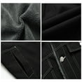 thumbnail image 5 of LIUJUNSHOP Regular Fit Men's Denim Jacket Men's Winter Denim Jacket Padded Thickened Warm Casual Lapel Style Coat With Multiple Pockets, 5 of 8
