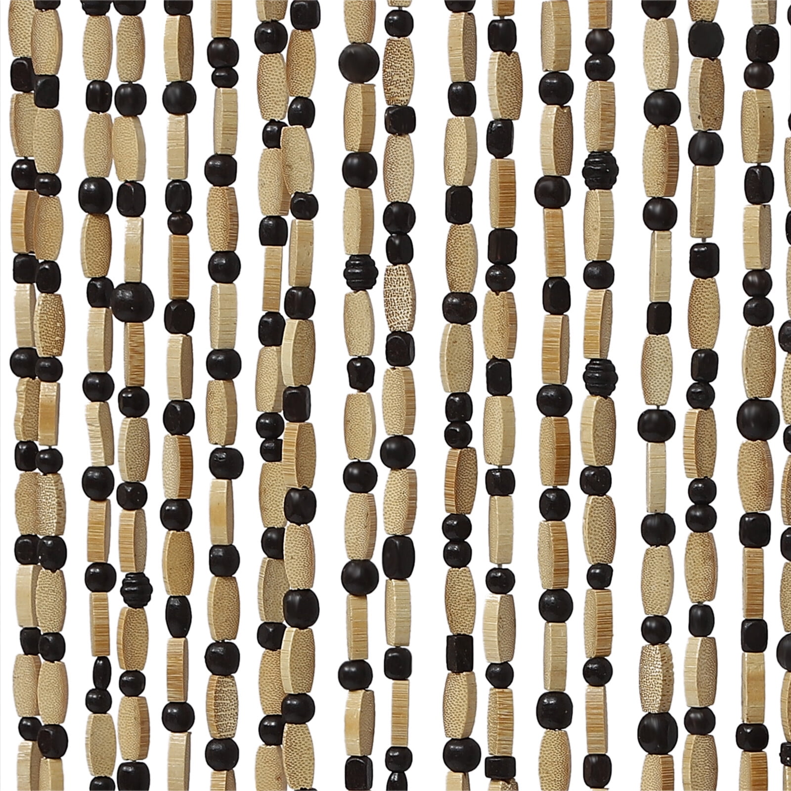 TFCFL Boho Natural Wood and Bamboo Beaded Curtain for Doorway Room Divider 74.8*35.43in 49 Strand