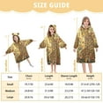 thumbnail image 3 of BZSMCE Wearable Blanket Hoodie Fashion Golden Blooms and Spots Home Wear, 3 of 7