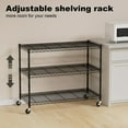 thumbnail image 3 of DEASON 3-Tier Metal Storage Shelves - 35.65W x 17.72D x 39.37H Inches, Holds up to 1050 lb, 350 lb per Shelf, 3 of 7