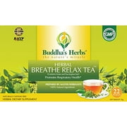 Buddha's Herbs Premium Breathe Relax tea with Eucalyptus, 44 Tea Bags (Pack of 2)