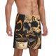 thumbnail image 2 of Balery Grim Coffee Skull Pantalones cortos de pijama de punto de algodón para hombre con cinturilla y bolsillos-Medium, 2 of 6
