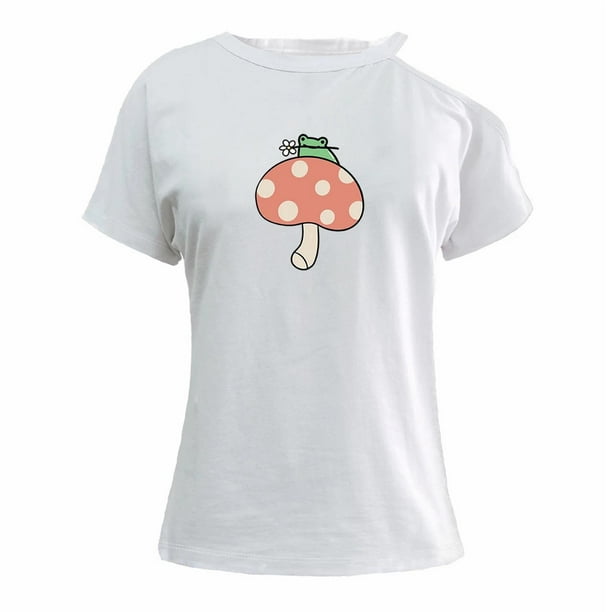 Camiseta de manga corta para mujer, camisetas de moda, camisetas básicas, camisetas de verano para pescar, senderismo, desplazamientos, uso diario, ca Blanco