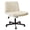 Beige, variant on Melocadol Modern Criss Cross Office Chair, Extra Wide Armless Rolling Desk Chair with 360° Wheels, Adjustable Swivel Padded Fabric for Home, Office, Beige