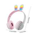 thumbnail image 3 of Pisexur - Auriculares Bluetooth plegables con inserción de tarjeta para hombre, con diseño de orejas, coloridos y luminosos, para niños, organizador de electrónica., 3 of 6
