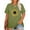 A-Green, variant on Anbech Sunflower Plus Size T-Shirts for Women Graphic Sunflowers Print Oversize Short Sleeves T-Shirt with Round Neck