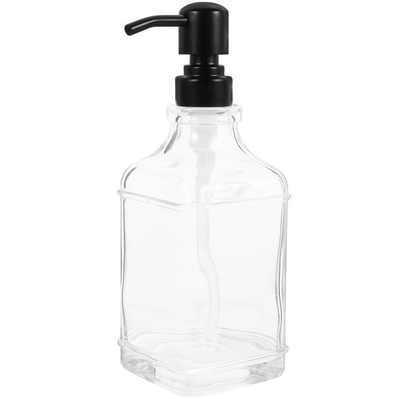 WRISTBIQUE Bathroom Hand Soap Dispenser Glass Bottle Transparent 1Pcs