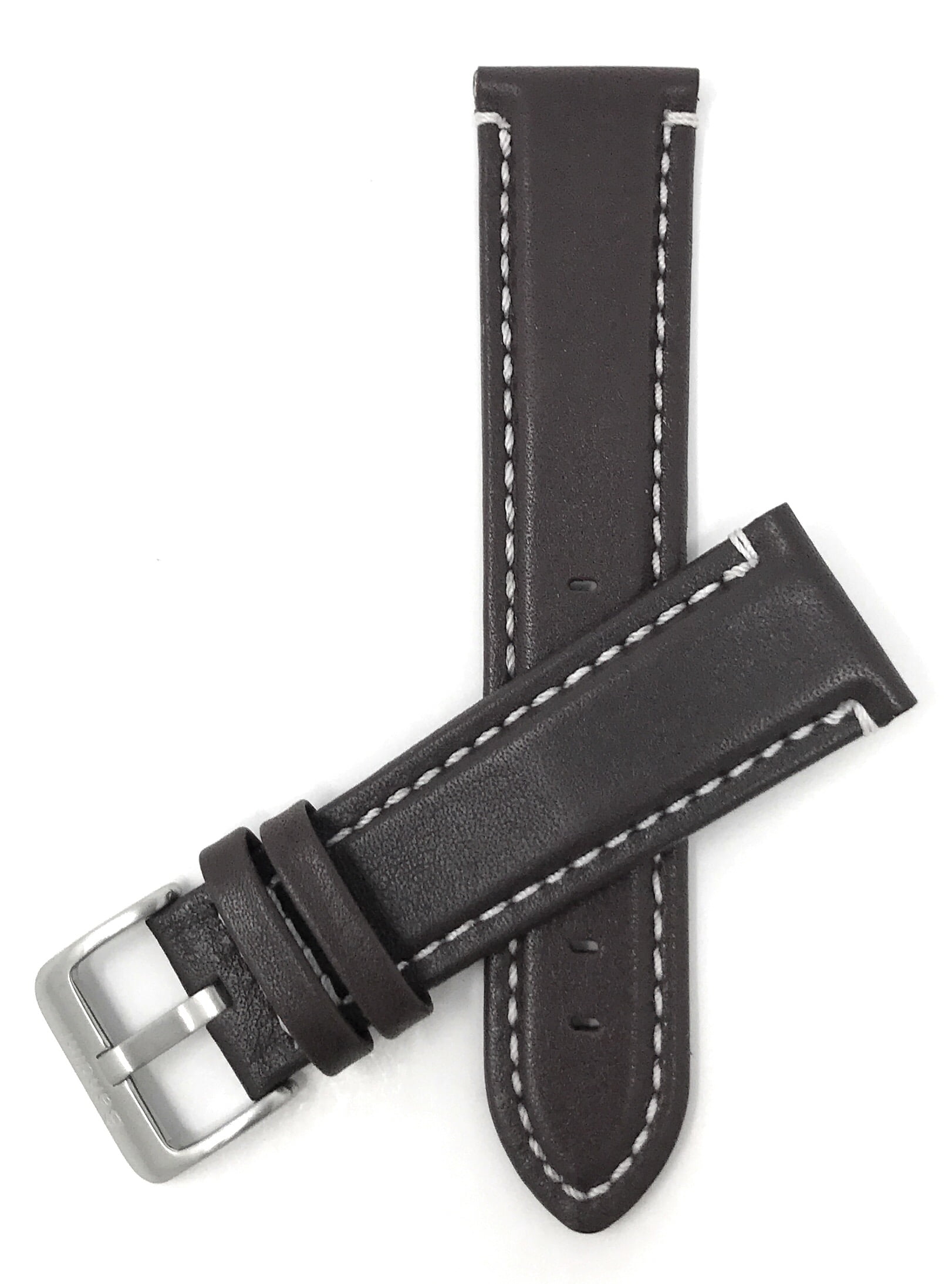 24mm wide, Mens' Waterproof, Leather Watch Band Strap, Mat Finish