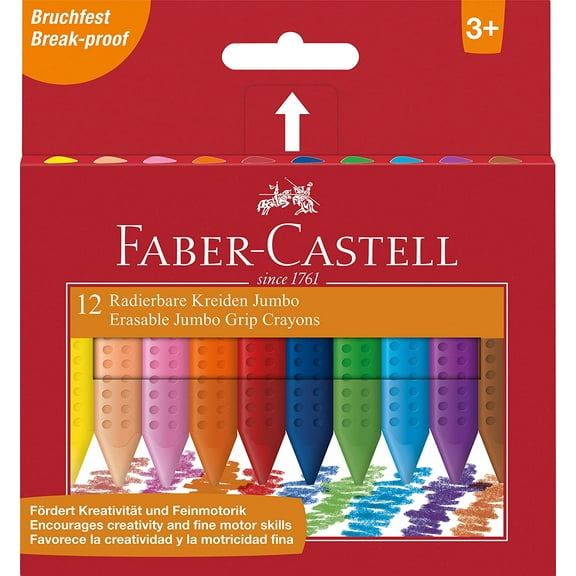 Faber-Castell Jumbo Grip Crayons (Pack of 12)