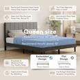 thumbnail image 4 of Kadyn Upholstered Platform Bed Frame with Tufted Headboard / No Box Spring Needed / Mattress Foundation / Easy Assembly, Queen, 4 of 6