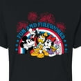 thumbnail image 3 of Disney - Fun And Fireworks - Juniors Cropped Cotton Blend T-Shirt, 3 of 5