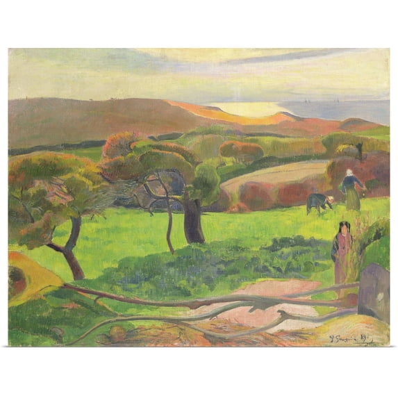 Great BIG Canvas | Rolled Paul Gauguin Poster Print entitled Landscape in Brittany 1889