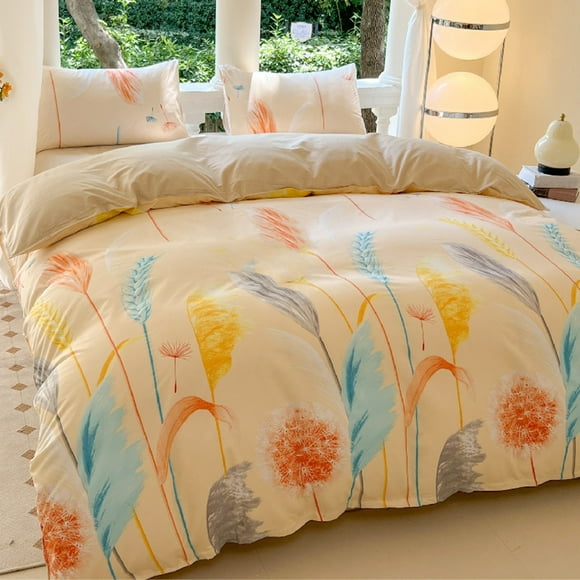 Bedding Set | Duvet Cover Set with Sheet & Pillowcases | 3 Piece Comforter Cover Set for Dorm Room & College Students | All Season Brushed Polyester Microfiber Bed Set | Twin Size Bedding