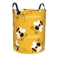 thumbnail image 2 of Daiia cute Bee Butterfly Yelllow Laundry Hamper With Handles Large Storage Basket/Toy Organizer/Dirty Clothes Collapsible Waterproof For College Dorms, Bedroom,Bathroom, 2 of 8