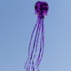 thumbnail image 4 of Cometas suaves grandes y hermosas con forma de animales marinos, cometas 3D de una sola línea para deportes de playa. Púrpura Negro, 4 of 9