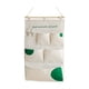 thumbnail image 2 of Organizadores de armario y almacenamiento Bolsa de almacenamiento multifuncional de pared con cinco bolsillos y dos ganchos para dormitorio, sala de estar, baño, cocina, bolsa para colgar en la puerta, 2 of 7